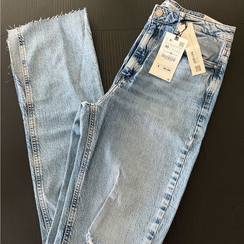 Zara Light Blue Denim Jeans